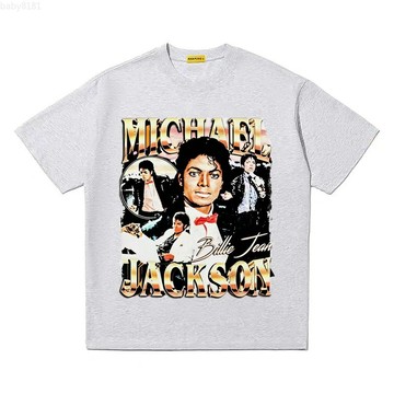 麥可·傑克森 Michael Jackson純棉T恤 美式 水洗 水洗短T 短袖 oversize t恤 落肩 街頭