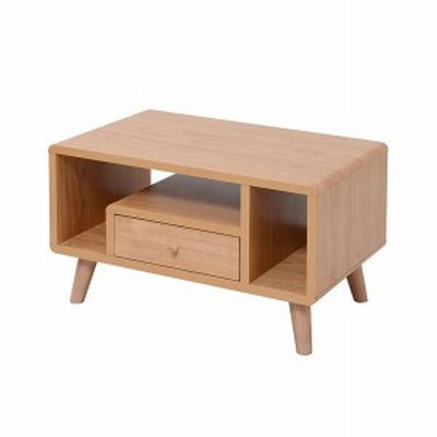 デザイン家具調 ローテーブル/センターテーブル 〔ナチュラル 幅60cm〕 引き出し1杯 脚付き 『Pico series』 〔リビング 書斎〕