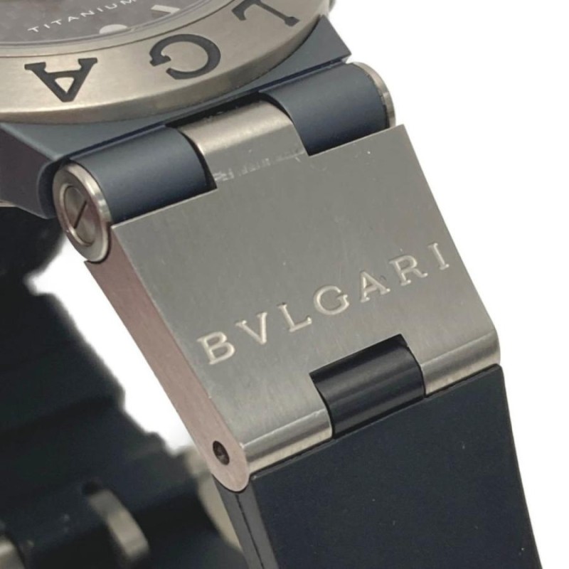 BVLGARI ブルガリ ディアゴノ チタニウム デイト TI38TA ブラック 自動巻き メンズ 腕時計 箱・取説有 やや傷や汚れあり |  LINEショッピング