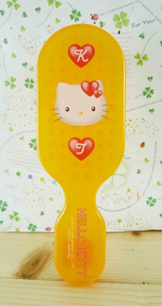 【震撼精品百貨】Hello Kitty 凱蒂貓-KITTY髮梳-愛心圖案-橘紅色