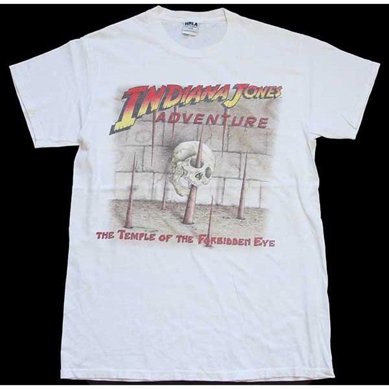 ☆90s USA製 INDIANA JONES ADVENTURE インディジョーンズ コットンTシャツ アイボリー S/M☆オールド  Disneyディズニー 映画 ムービー | LINEブランドカタログ