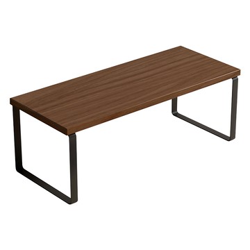 電腦螢幕墊高架 50x20x16.5cm 桌面收納架  胡桃木色 + 黑色