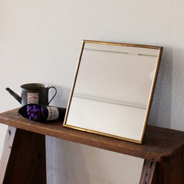 黃銅桌鏡 Odier Brass Mirror LL Size 正方形  日本製