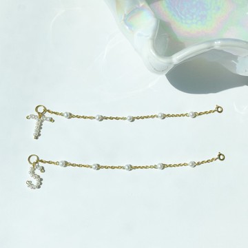 小珍珠字母手鍊 珍珠鏈