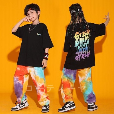 韓国 子供服 ヒップホップ キッズ ファッション通販 女の子 男の子 演出服 ステージ衣装 派手 ダンス衣装 ダンスウェア Tシャツ パンツ 通販 Lineポイント最大get Lineショッピング