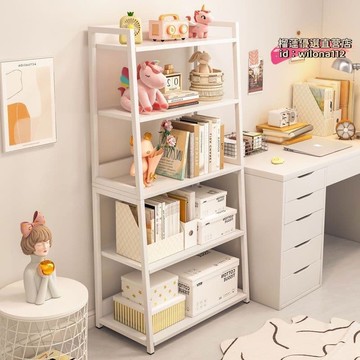 快速出貨 【臺灣現貨】書架置物架ins落地臥室家用簡約鐵藝收納展示架書架鋼價靠牆