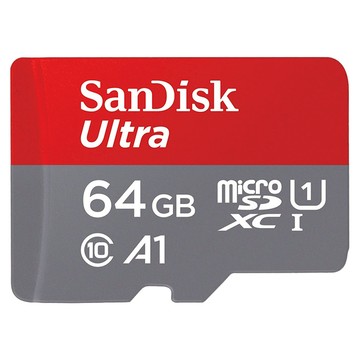 SanDisk 晟碟 Ultra microSDXC UHS-I A1 高速讀取記憶卡  64GB  1個