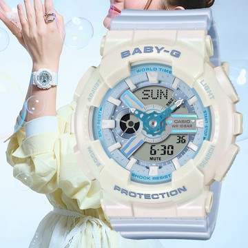 CASIO卡西歐 BABY-G 夢幻色彩 雙顯腕錶 BA-110PD-2A