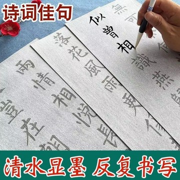 老人毛筆 字畫 防痴呆 適合80歲 老人打發時間 唐詩宋詞水寫布初學者學生成人練習毛筆字書法柳楷臨摹水寫布套裝