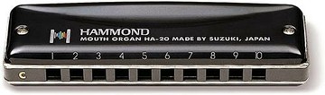 【現貨】SUZUKI【日本代購】HAMMOND 哈蒙德10孔口琴 日本製HA-20 B♭調