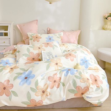 薄被套-單人 / 4.5x6.5尺 / 精梳純棉 / 繽紛甜花 台灣製