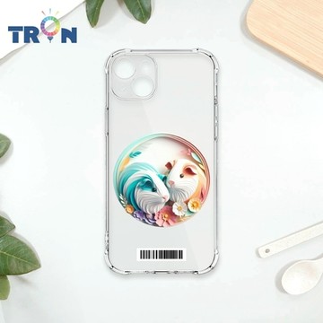 TRON IPhone 15 PLUS 可愛紙雕天竺鼠 四角防摔載具殼 軟殼 手機殼