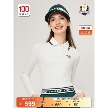 RyderCup萊德杯高爾夫服裝女長袖T恤春秋季時尚復古拉鏈Polo衫