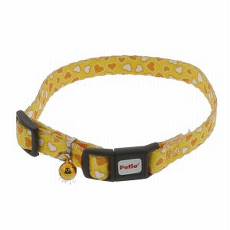 ペティオ CAT COLLAR ハートカラー 首輪 イエロー 黄 猫首輪 ネコ用 