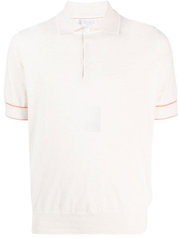 Brunello Cucinelli Short Sleeve Polo Sweater