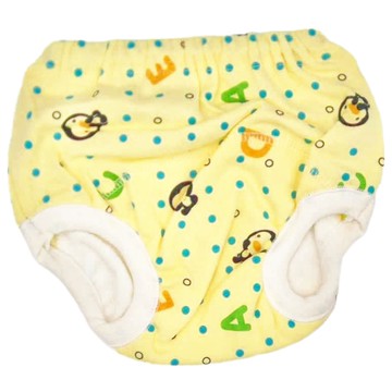 PUKU 藍色企鵝 學步尿布褲 天然素材 透氣舒適  L 高 80~90cm  黃色  1件