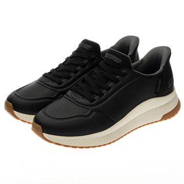 【SKECHERS】BOBS SQUAD 4 休閒鞋 男鞋 寬楦 黑色-118424WBLK
