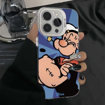 免運+隔日🚚元氣手機殼 肌肉大力水手 適用於蘋果17promax 16Pro 15plus 14 13 12 11防摔