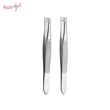 This Girl 網橫紋平口+斜口眉毛夾 AB-067【官方旗艦館】