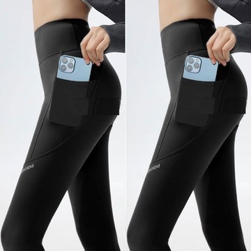 [米蘭精品] 鯊魚褲瑜珈長褲-帶口袋鯊魚褲外穿女褲子3色74iw3