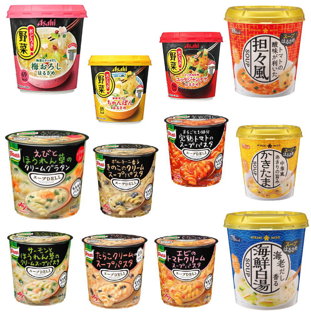 スープはるさめ パスタセット 12種味 (12個) クノールスープDELI おどろき野菜はるさめ スープ春雨 ヘルシー志向のあなたに 関東圏送料無料