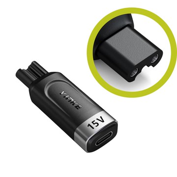[4美國直購] Yinke 15V USB Type-C 轉接頭-1入 適 Philips Norelco HQ8505 7000 5000 3000