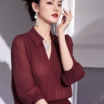 高級獨特上衣 襯衫 襯衣 小衫 打底衫 綠色新款小衫洋氣獨特高級別緻漂亮法式減齡上衣襯衫 韓版服飾 大尺碼女裝 夏日服裝