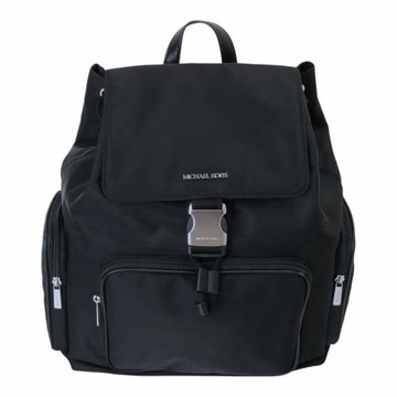 MICHAEL KORS-尼龍前口袋後背包(素面黑)大