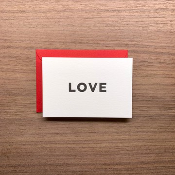 活版印刷問候小卡 Love