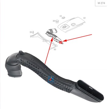 汽車空氣管濾清器橡膠進氣軟管 賓士W205 汽車吸入軟管