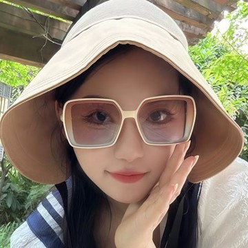 歐美復古珍珠墨鏡女 ins時尚街拍大方框眼鏡金屬個性高級感太陽鏡