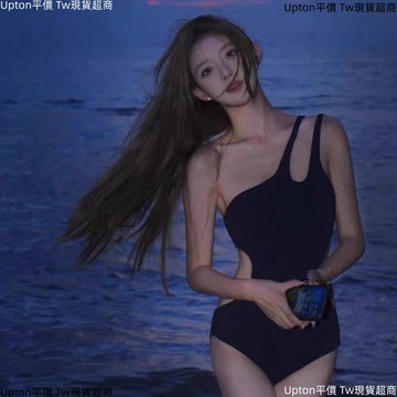 女款 海邊 連體式 泳衣 露背 比基尼 日系 可愛 迷你套裝 辣妹風 性感泳衣 度假 單肩 連體泳衣 夏季 度假 泳裝