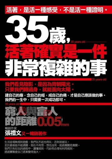 35歲，活著確實是一件非常複雜的事：窮人與富人的距離0.05mm[二手書_普通]