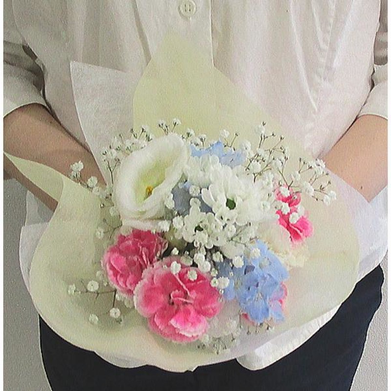 花束そのまま飾れるブーケ 白・ピンク・ブルー 【お供え】 仏花 通販 LINEポイント最大0.5%GET LINEショッピング