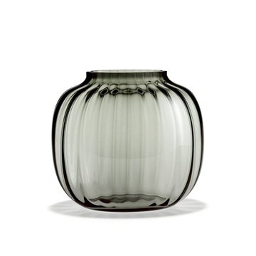 Primula 櫻花草 玻璃花瓶（橢圓、大、煙灰）