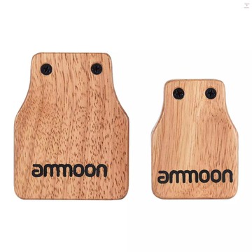 Ammoon 大中號 2 件 Cajon 盒鼓伴侶配件響板用於手打擊樂器
