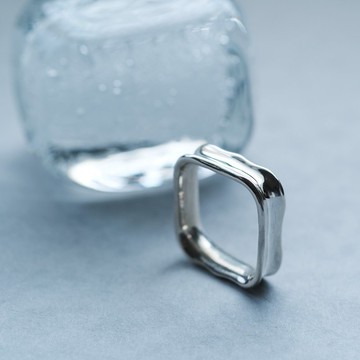 Mellow 方形戒指 925 銀