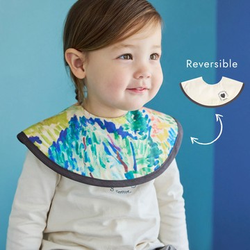 10mois X Henri Matisse 雙面口水巾圍兜 米白