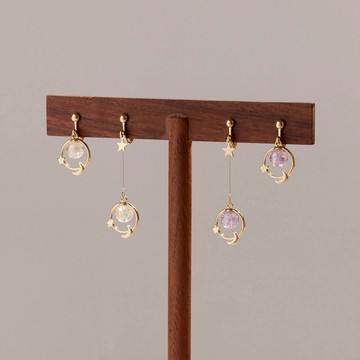 vacanza｜熱銷｜清透星辰不對稱‧夾式耳環#耳夾 #新年飾品 #新年禮物