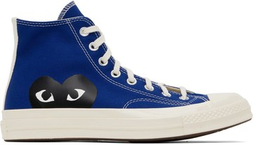Comme des Garçons Play 蓝色 Converse 联名 Half Heart Chuck 70 高帮运动鞋