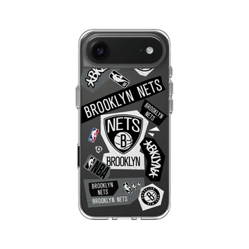 iPhone Air Clear Case（相機按鈕） 透明 - NBA - 拼貼系列-布魯克林籃網 Brooklyn Nets - Collage