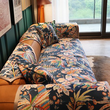 沙發墊夏季涼席夏天款美式水洗冰絲涼墊防滑坐墊子客廳皮沙發套罩