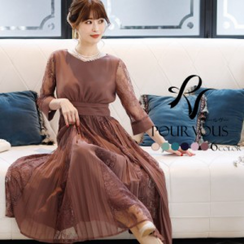 パーティードレス 結婚式 代 ワンピース 30代 ドレス 大きいサイズ 40代 顔合わせ お呼ばれ 袖あり50代 体型カバー 小柄 フォーマルド 通販 Lineポイント最大1 0 Get Lineショッピング