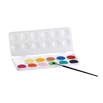 雄獅SIMBALION粉餅水彩/WCC-12/12色/盒