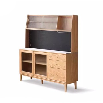 hoi! 源氏木語布拉格橡木原木色洞洞板收納岩板餐櫃1.5M Y84Q12