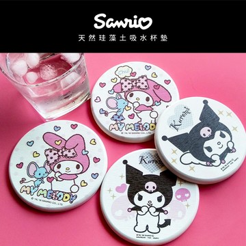 Sanrio 三麗鷗 珪藻土杯墊(2入組)