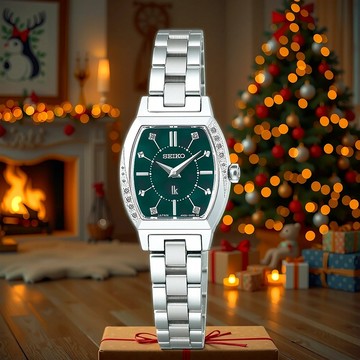 SEIKO 精工 LUKIA 節慶限量 靜謐冬日森林 酒桶型鑽石珍珠貝女錶-21mm(SSWA017J/4N30-01D0G)