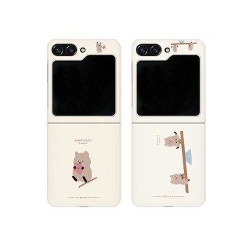 柿子熊適用三星zflip7fe手機殼zflip6折疊屏flip5全包W25心系天下保護套超薄大視窗小眾女新款高級感防摔