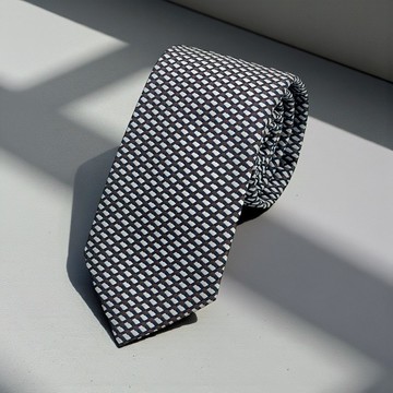 藍線棕點銀領帶-像夜裡的微光座標