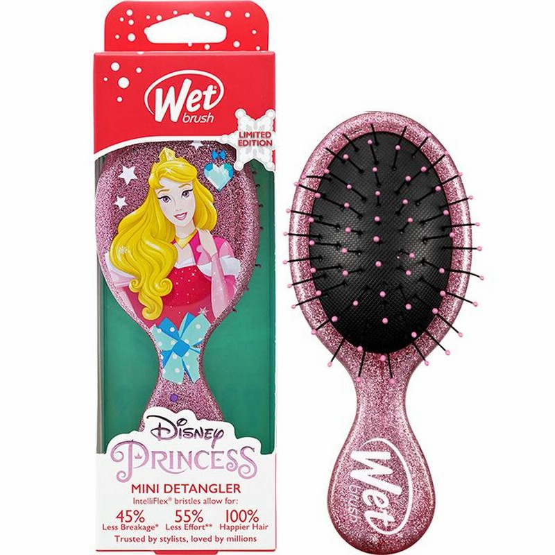 キャラクター風 ヘアブラシ グリッター入り ヘアブラシ ウェットブラシ ミニディタングラー グリッター
